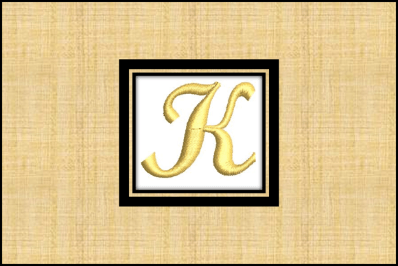 Gold Letter K for Embroidery Projects